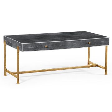 Faux anthracite shagreen coffee table