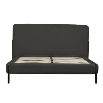 Seattle Upholstered Double Bed in Charcoal