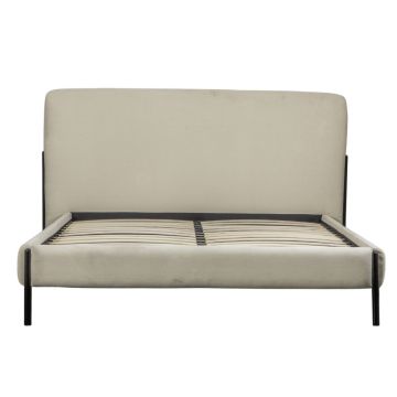 Seattle Upholstered Double Bed in Oatmeal