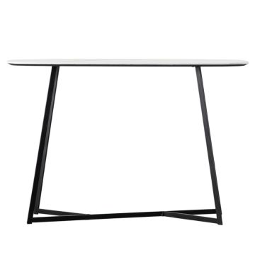 Charlotte White Marble Effect Console Table
