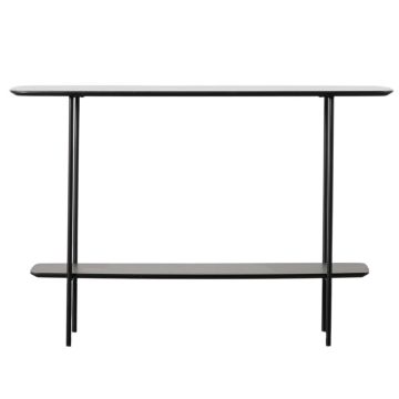 Mesa Black Marble Effect Console Table