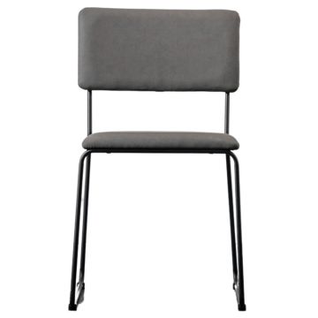 Luton Slate Grey PU Dining Chair Set of 2