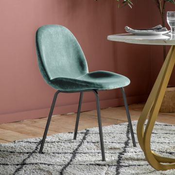 Denmark Velvet Dining Chair in Mint Green Set of 2