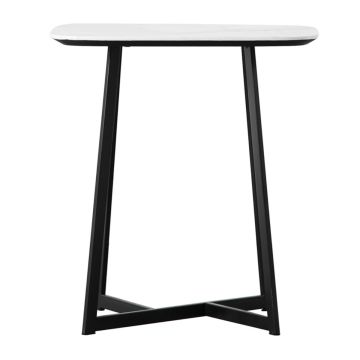 Charlotte White Marble Effect Side Table