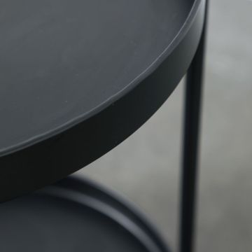 Raleigh Black Tray Top Side Table