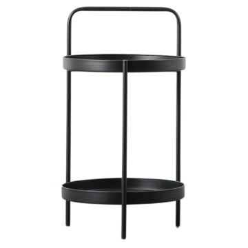 Raleigh Black Tray Top Side Table