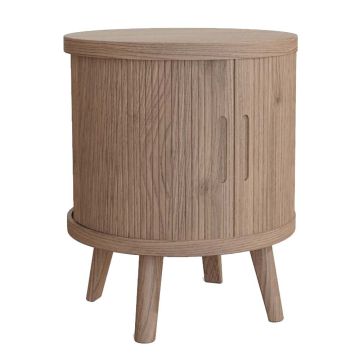 Tambour Storage Side Table