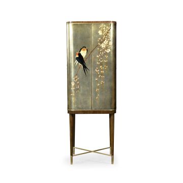 Drinks Cabinet with Hand Painted Birds