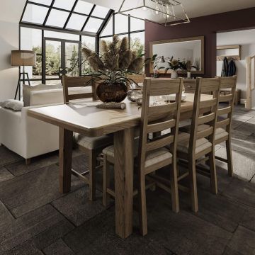 Rustic 1.8m Extending Dining Table