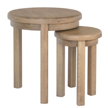 Rustic Round Nest of Tables
