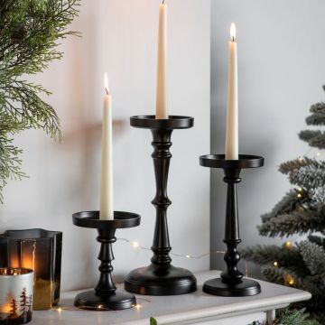 Wesley Small Black Candlestick