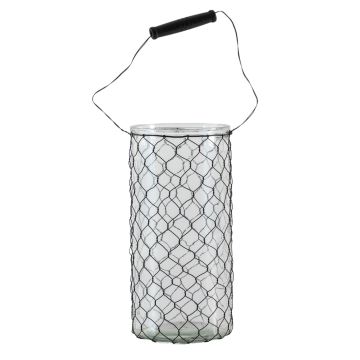Adley Clear Glass Wire Lantern Large