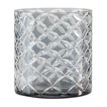 Easton Grey Glass Tealight Holder Set of 2
