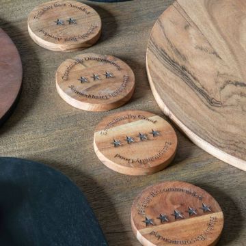 Maison Set of 4 Wooden Coasters