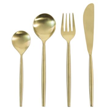 Luxe Matt Gold Cutlery Set x16