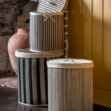 Eden Set of 3 Seagrass Baskets with Lids