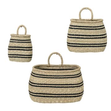 Congo Set of 3 Seagrass Wall Baskets