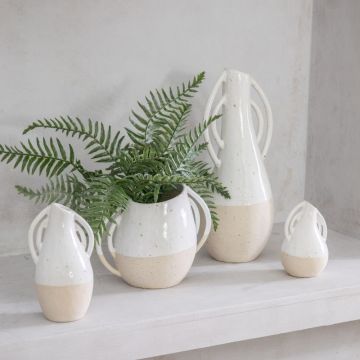 Abigail White Glaze Vase Large