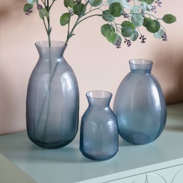 River Blue Glass Vase Medium