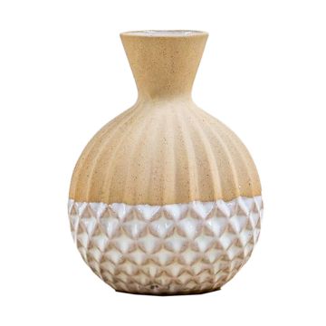 Brielle Small Two Tone White Vase
