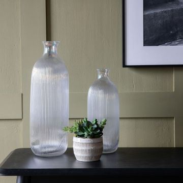Gabriella Small Clear Glass Bottle Vase