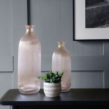 Gabriella Small Pink Glass Bottle Vase