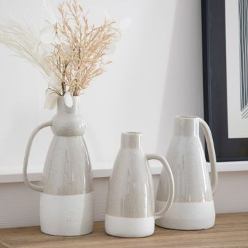Aydin Large Light Grey Porcelain Vase
