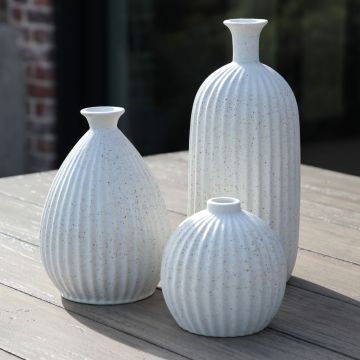 Natalia Large Cream Bottle Vase
