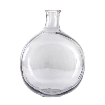Kamari Grey Glass Bottle Vase Medium