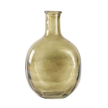 Kamari Green Glass Bottle Vase Small