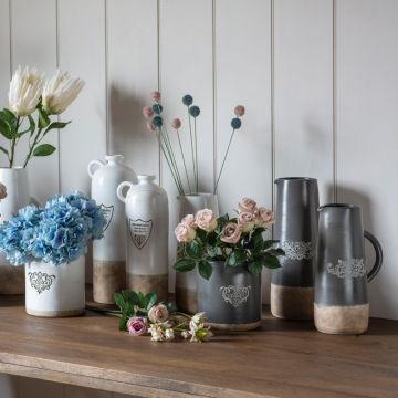 Alyssa Wide Country Grey Vase