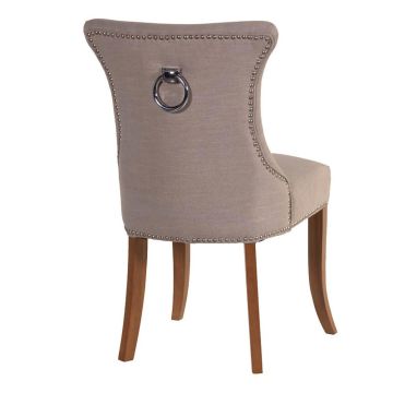 Ivory Studded Dining Chair with Ring