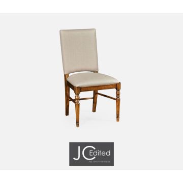 Jonathan Charles Upholstered Side Chair - Country Farmhouse Walnut