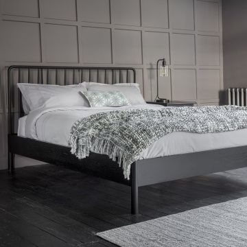 King Bed Frame Nordic in Black Oak