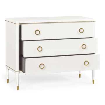 Large Chest of Drawers Painted Ivory