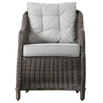 Eastnor Grey Rattan Garden Chair Set of 2