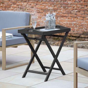 San Diego Outdoor Tray Table in Black