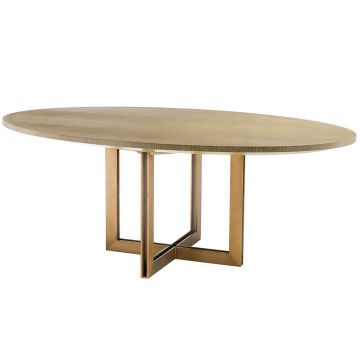 Melchior Oval Dining Table in Washed