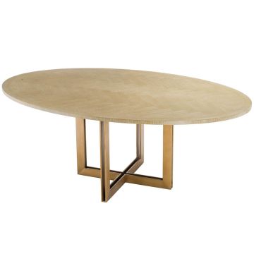 Melchior Oval Dining Table in Washed