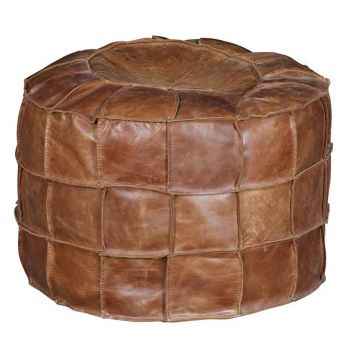 Drum Bean Bag in Leather