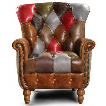 Alderley Leather Patchwork Chair