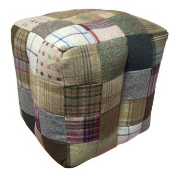 Patchwork Bean Bag in Mixed Wool
