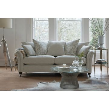 Parker Knoll Devonshire Grand Pillowback Sofa in Jennings Silver