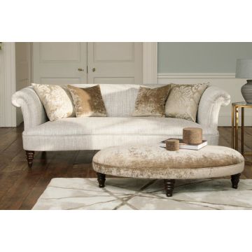 Parker Knoll Isabelle Large Sofa in Paris Oyster & Footstool in Mancini Copper