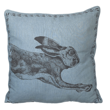 Cushion Hare 40 X 40 Cm Cotton Blue And Black