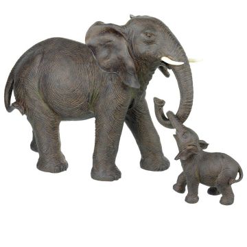 Elephant Nelly Set of 2 Brown