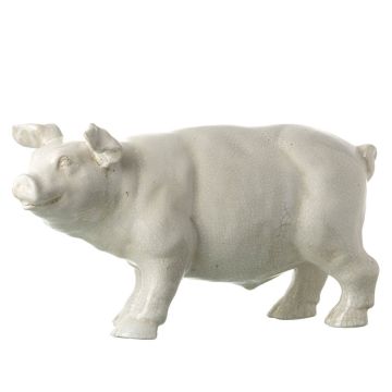 Pig Pablo Ceramic White Height 14cm