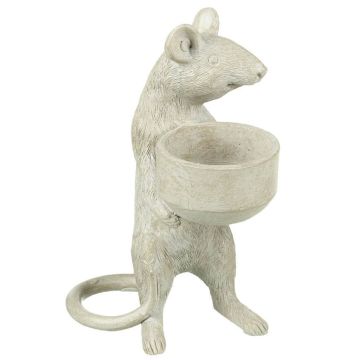 Parlane Tealight Holder Mice Grey - A