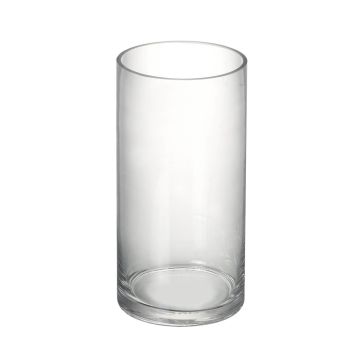 Vase Cylinder Clear Glass Height 20cm