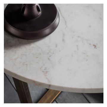 Pavilion Chic Coffee Table Cleo in White Marble